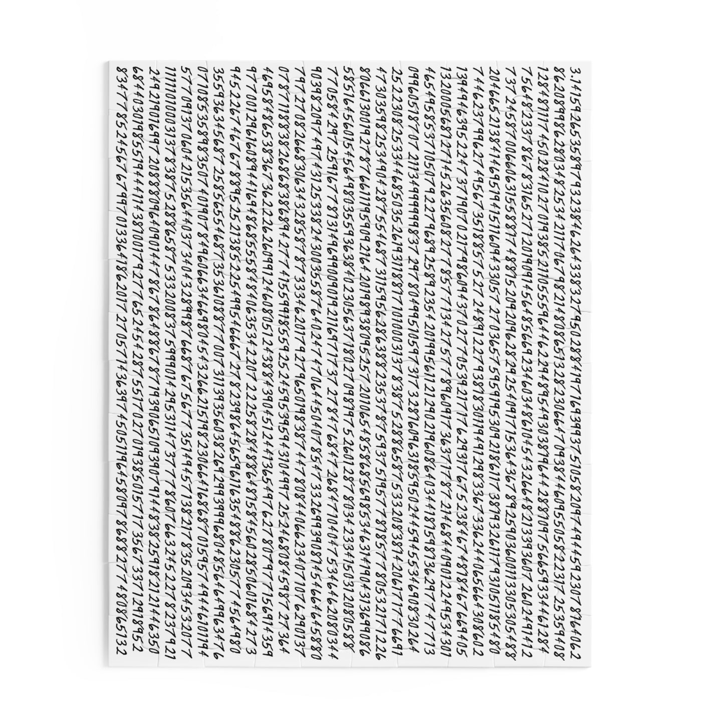 Infinite Pi Puzzle: Explore the Infinite with Our 1009 Decimal Places of Pi Puzzle (120 Pieces)