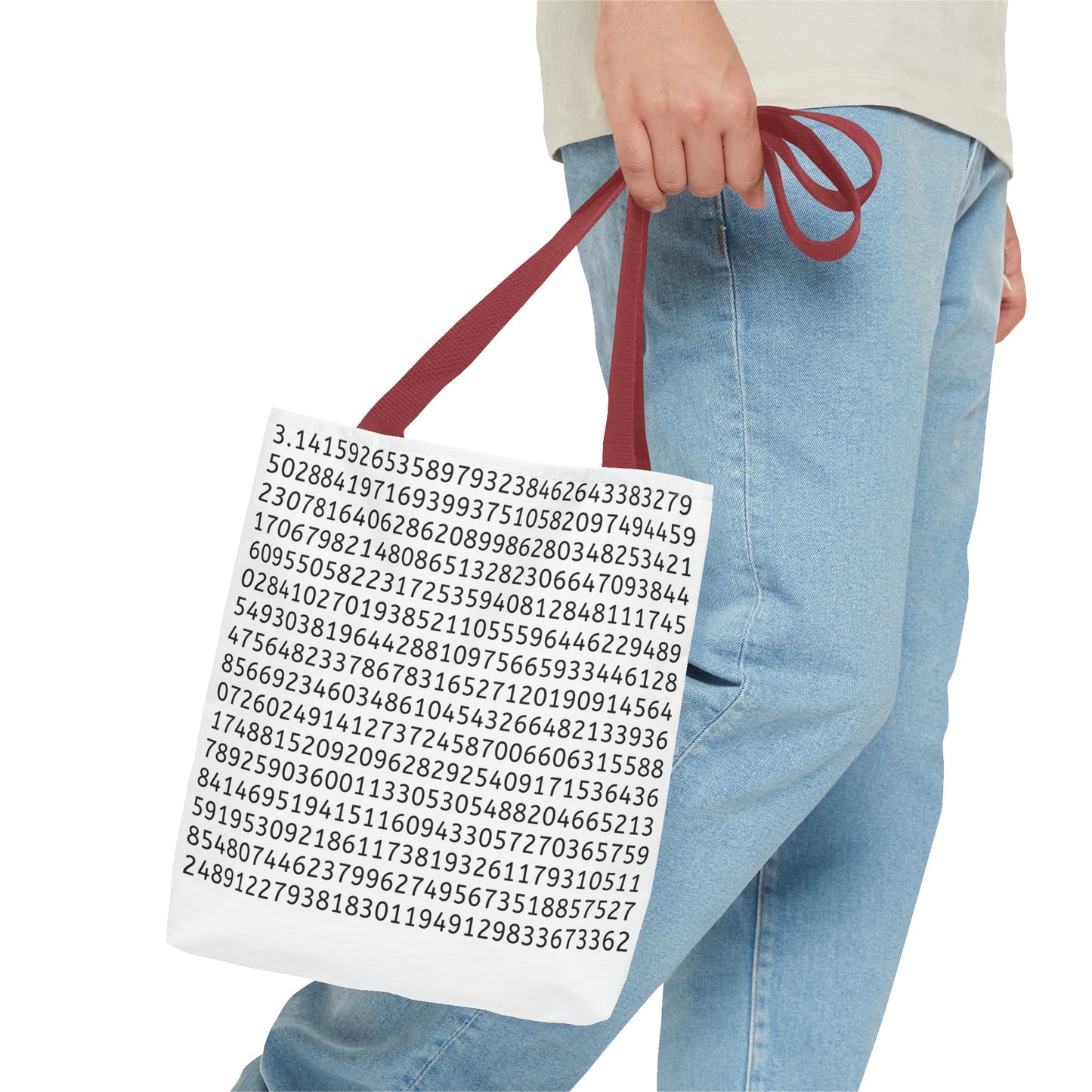 Pi Lover's Tote Bag – Stylish Math-Inspired Bag Featuring the First 1,022 Digits of Pi