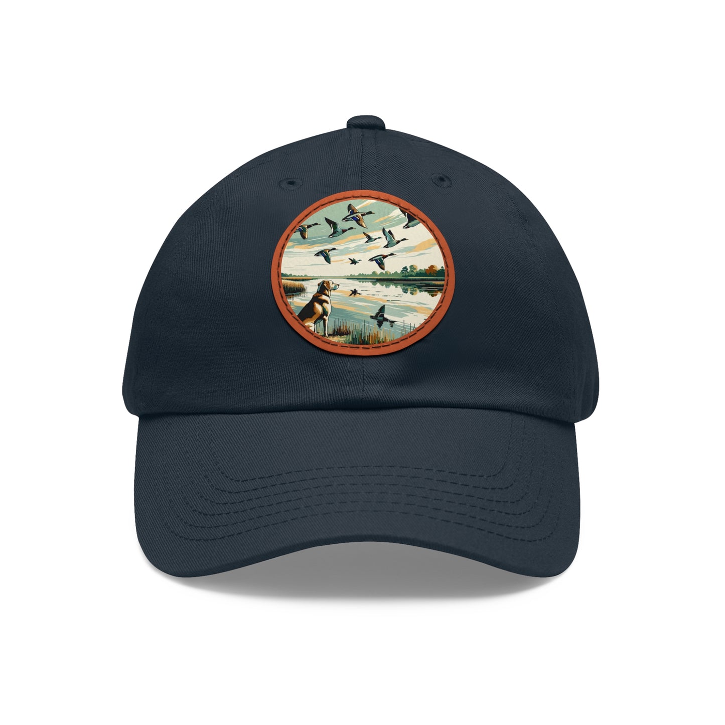 Lakeside Lab Cap – Hat with Leather Patch (Round)