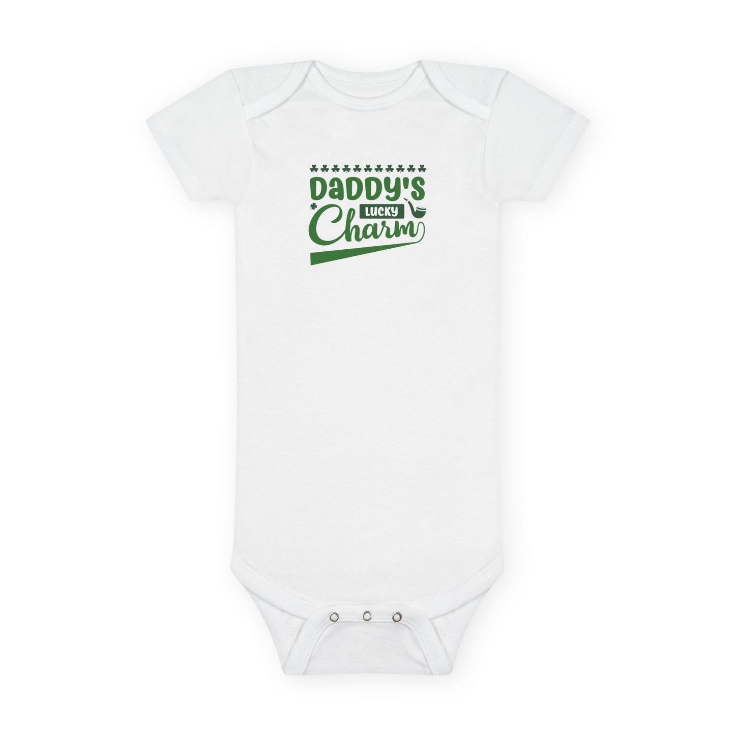 Daddy’s Lucky Charm Organic Baby Bodysuit – St. Patrick’s Day Baby Outfit