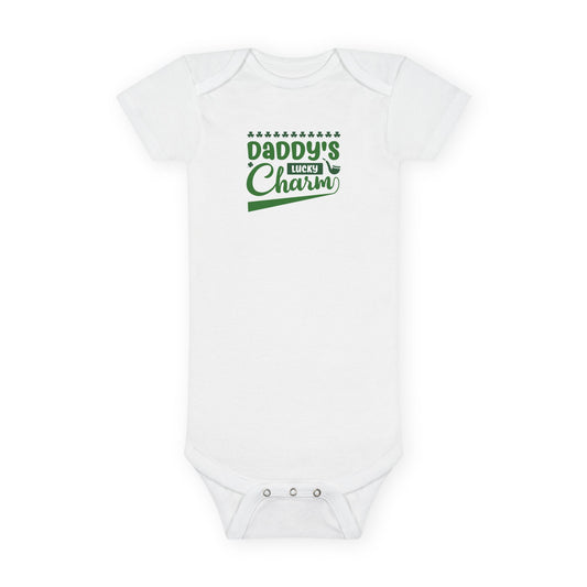 Daddy’s Lucky Charm Organic Baby Bodysuit – St. Patrick’s Day Baby Outfit