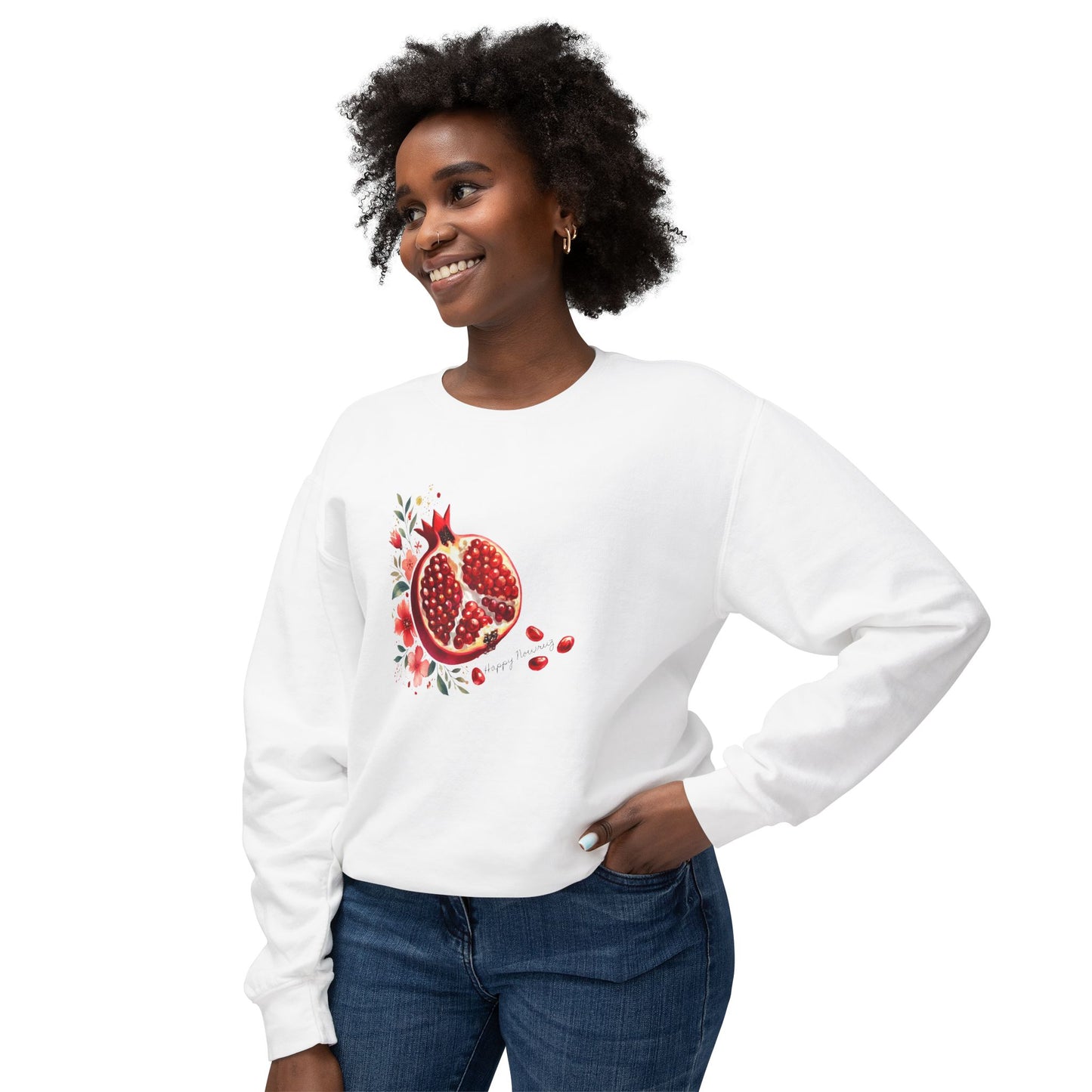 Nowruz Pomegranate Crewneck Sweatshirt – Cozy Persian New Year Pullover