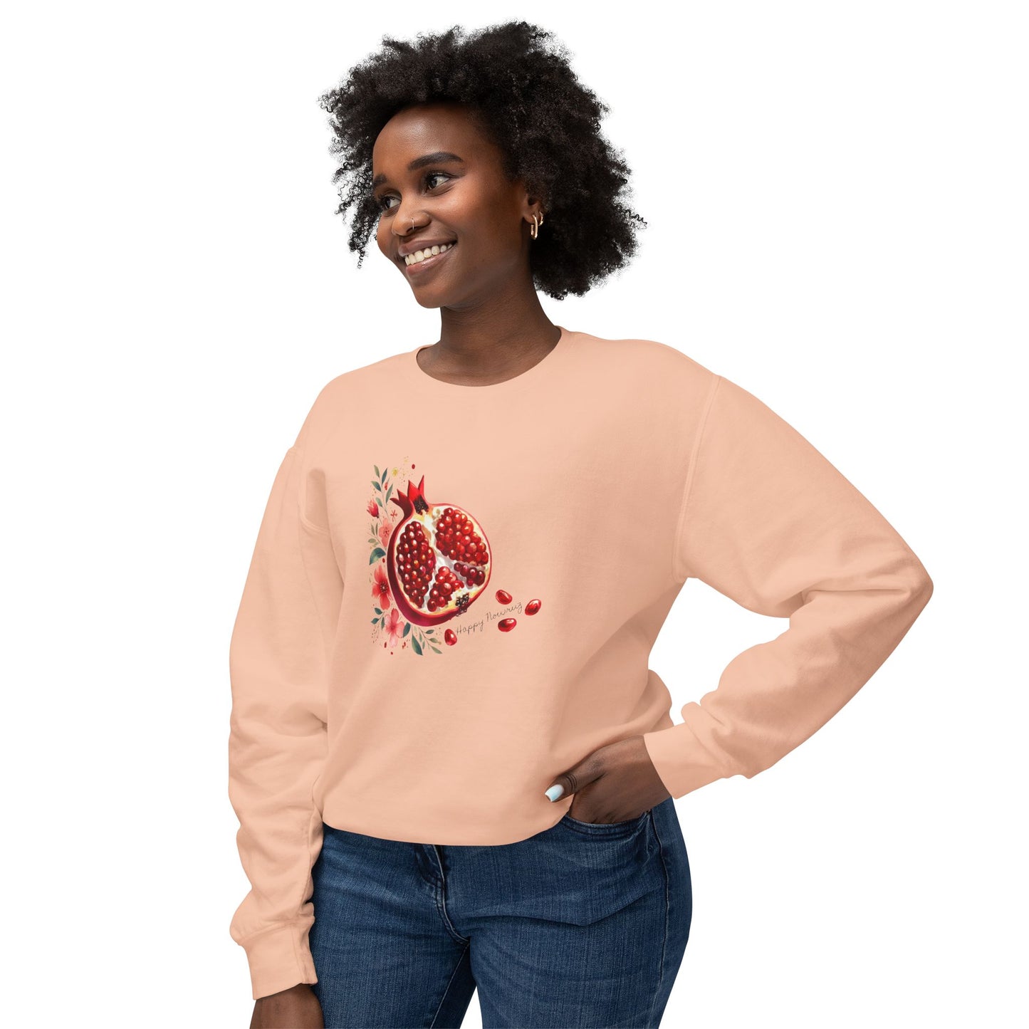 Nowruz Pomegranate Crewneck Sweatshirt – Cozy Persian New Year Pullover