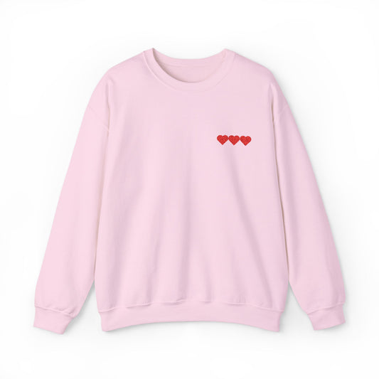 Unisex Heavy Blend™ Valentine's Day Crewneck Sweatshirt – Triple Heart Design