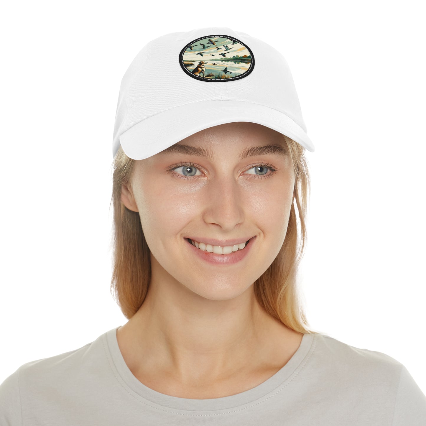 Lakeside Lab Cap – Hat with Leather Patch (Round)