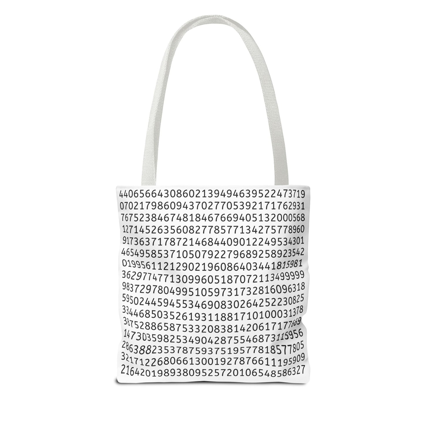 Pi Lover's Tote Bag – Stylish Math-Inspired Bag Featuring the First 1,022 Digits of Pi