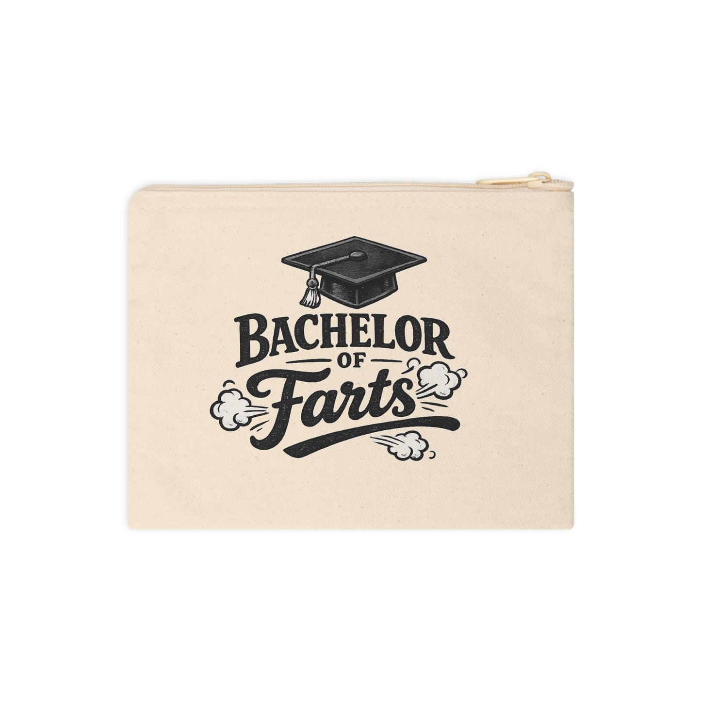 Bachelor of Farts Graduation Accessory Pouch – Funny Liberal Arts Zipper Bag for Grads