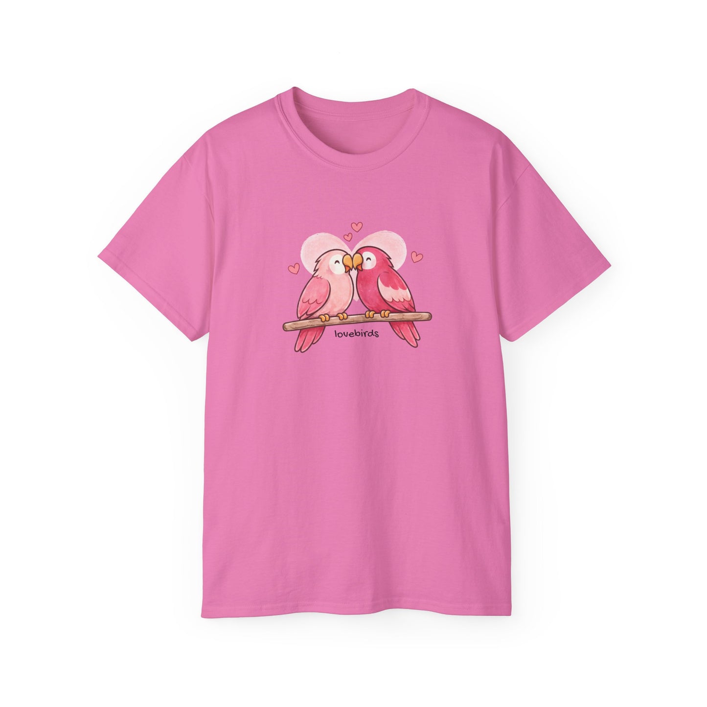 Valentine Lovebirds T-Shirt — Pair of Parrots 'Lovebirds' Tee