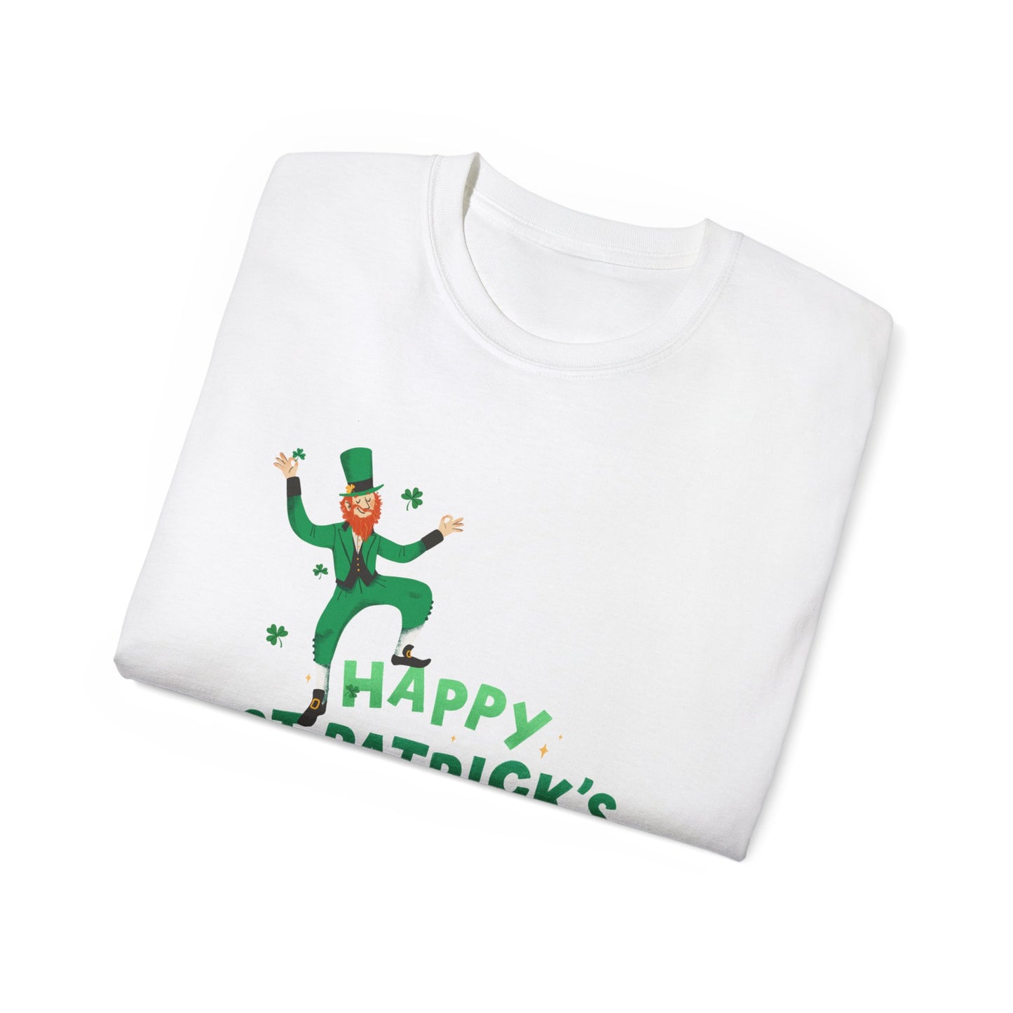 Happy St. Patrick’s Day Unisex Ultra Cotton Tee – Fun Leprechaun Irish Shirt