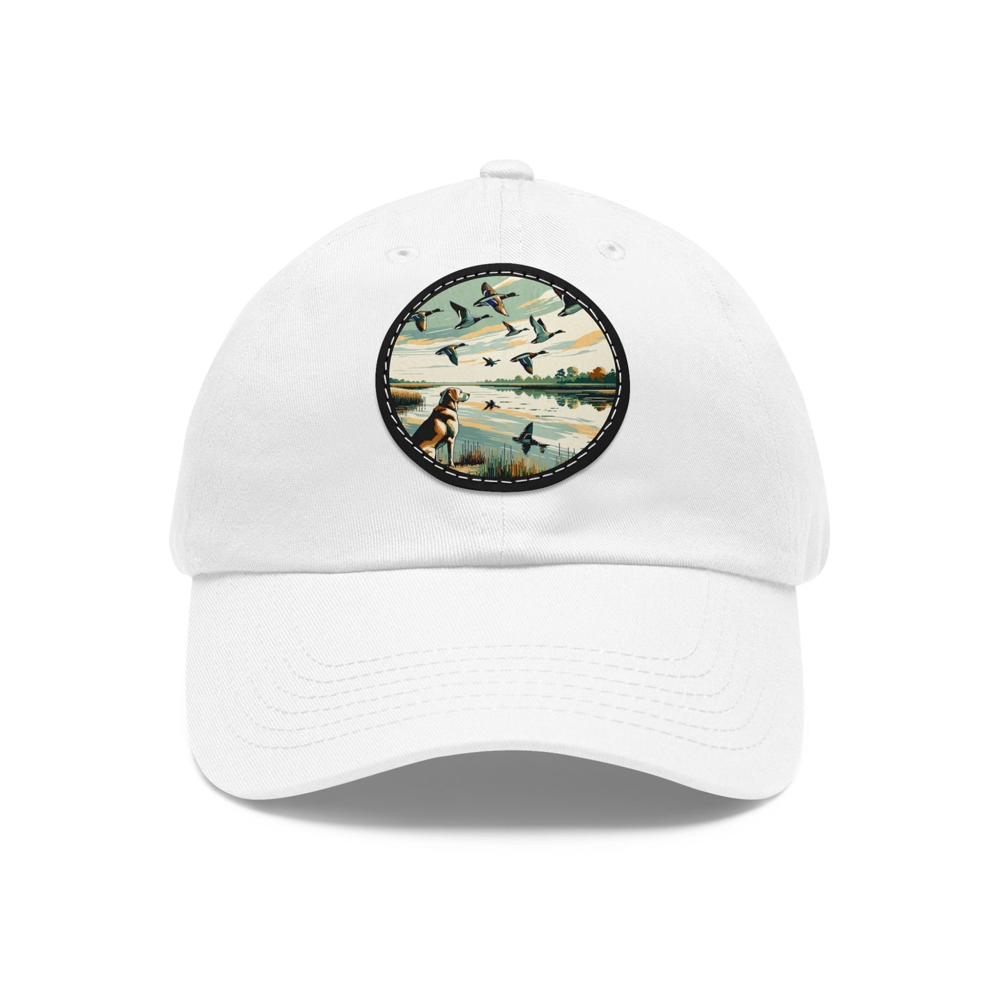 Lakeside Lab Cap – Hat with Leather Patch (Round)