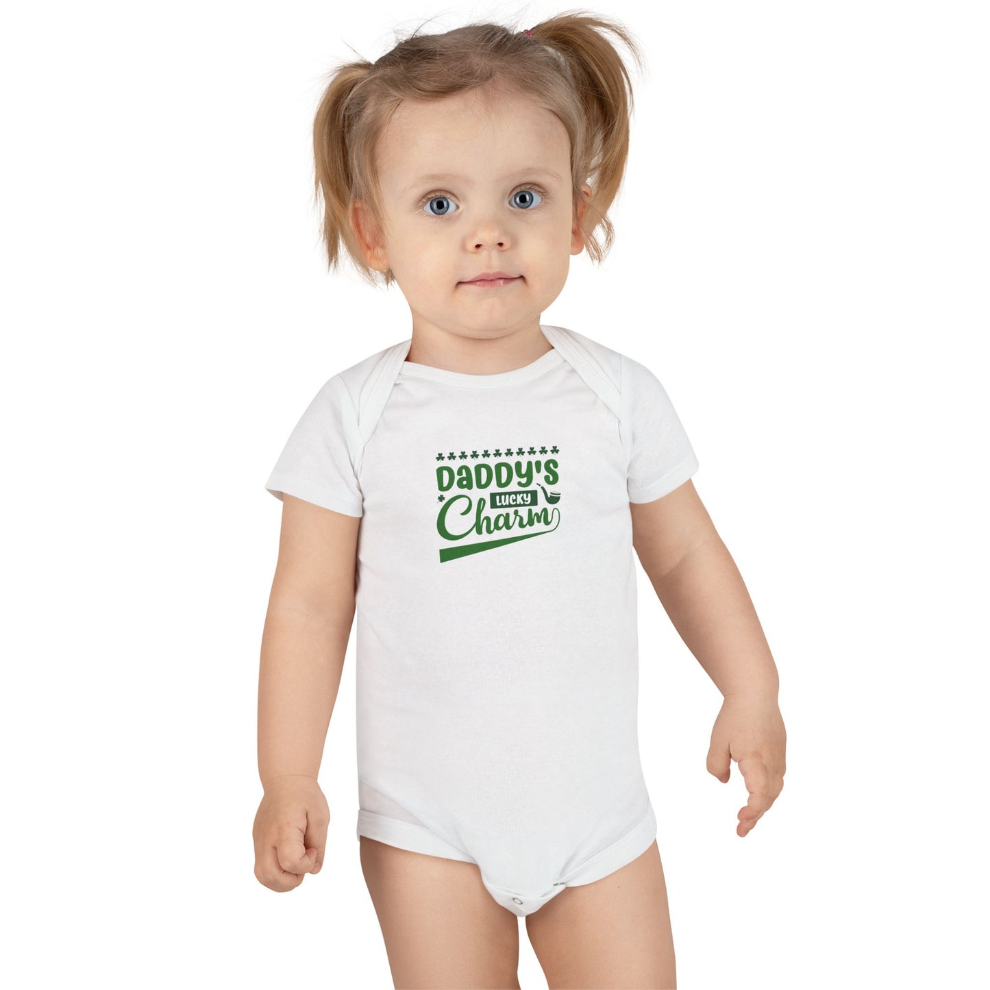 Daddy’s Lucky Charm Organic Baby Bodysuit – St. Patrick’s Day Baby Outfit