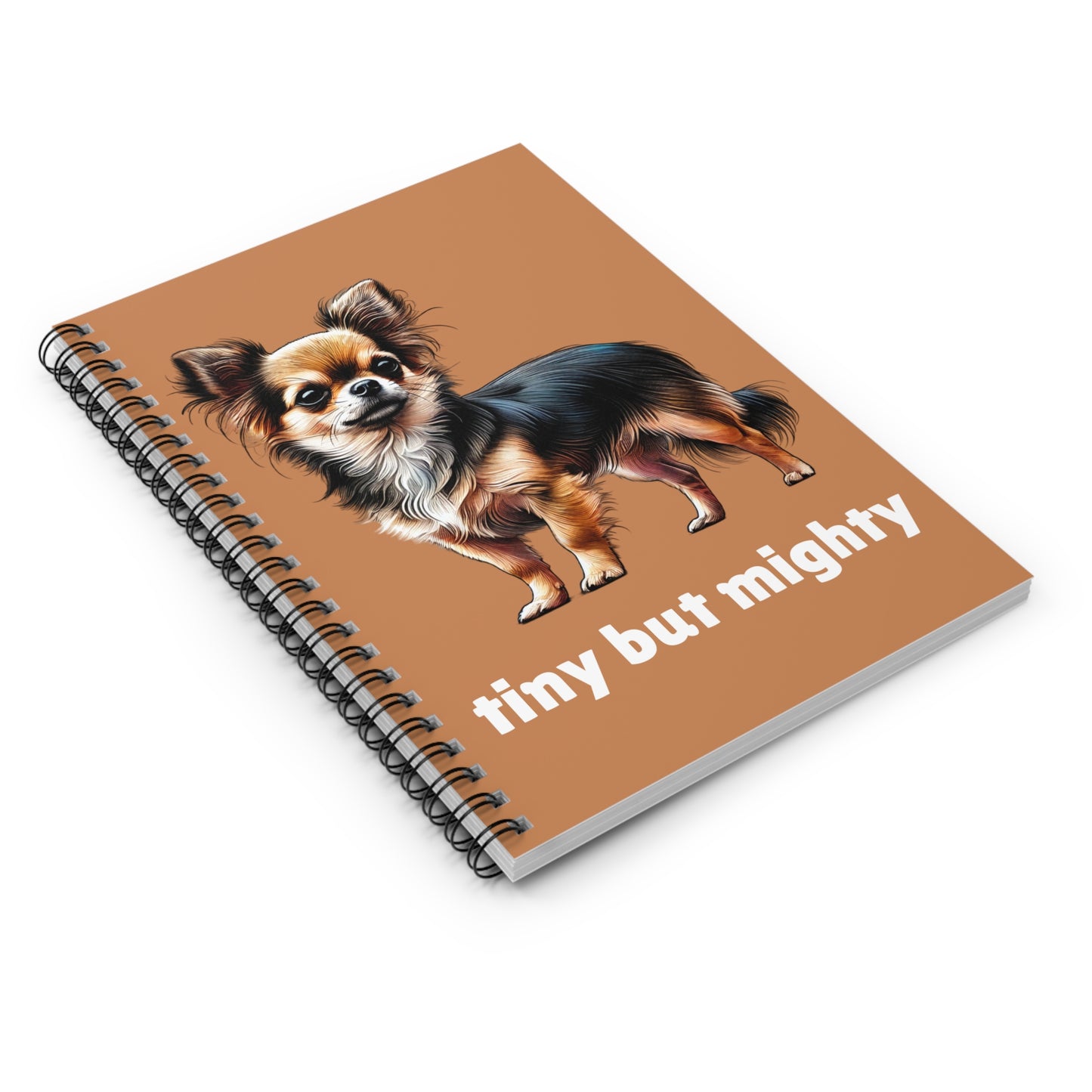 "Tiny But Mighty" Chihuahua-Inspired Spiral Notebook – Small Size, Big Spirit