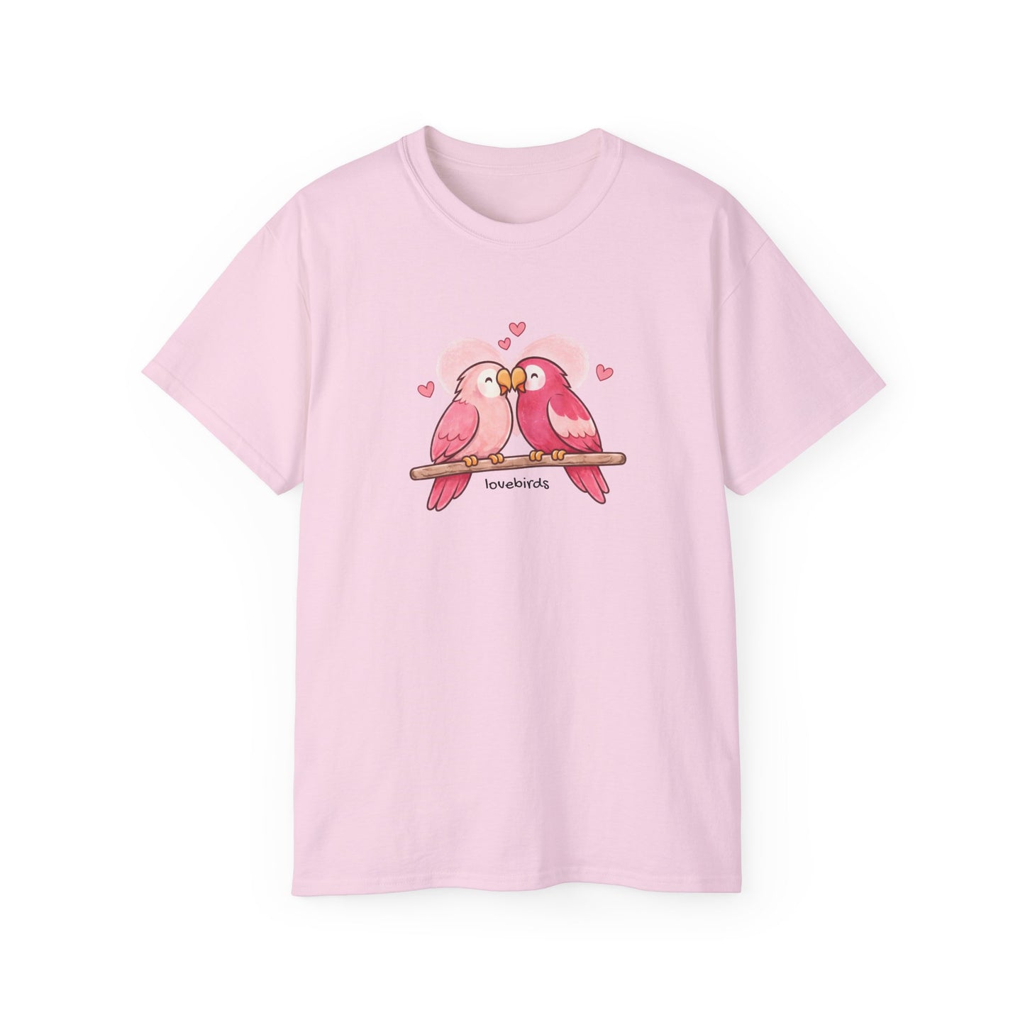 Valentine Lovebirds T-Shirt — Pair of Parrots 'Lovebirds' Tee