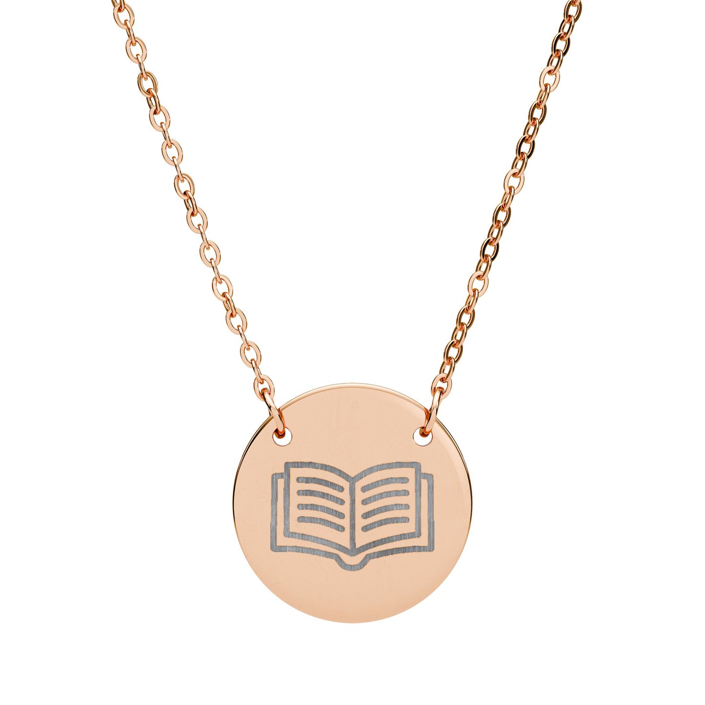 Read More, Worry Less – Engraved Circle Necklace for Book Lovers