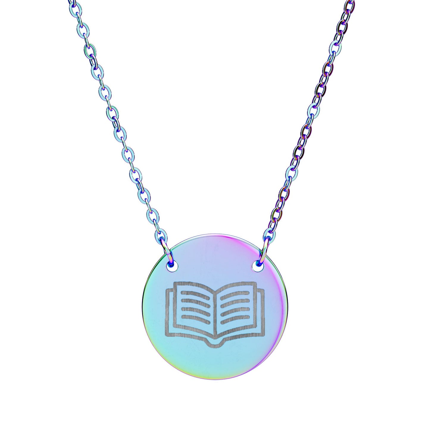 Read More, Worry Less – Engraved Circle Necklace for Book Lovers