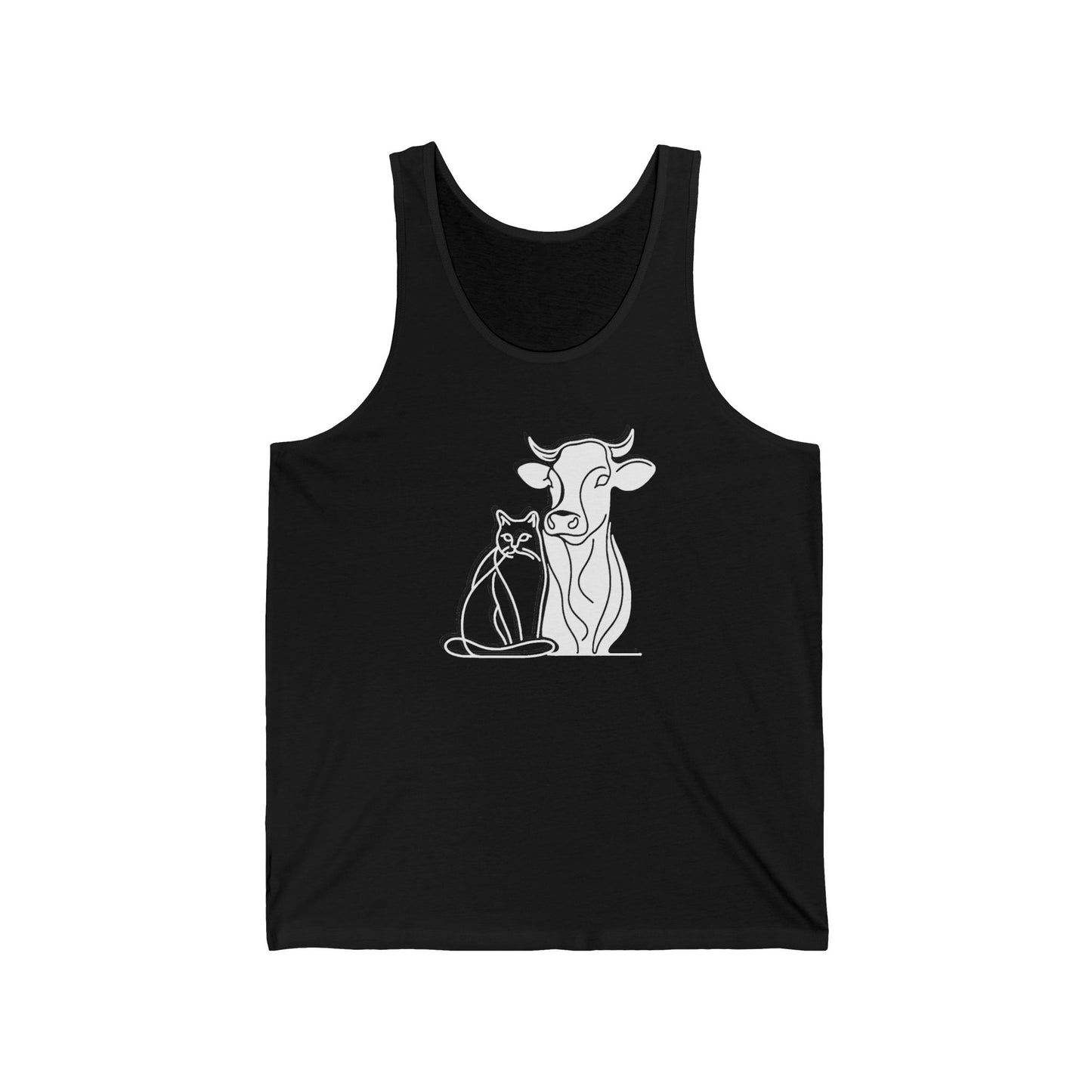 Unisex Cat-Cow Yoga Pose Jersey Tank