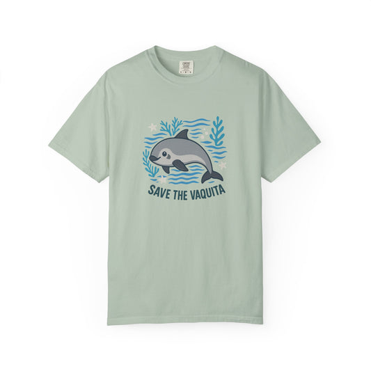 Save the Vaquita Unisex Ocean Conservation T-Shirt – Garment-Dyed Tee