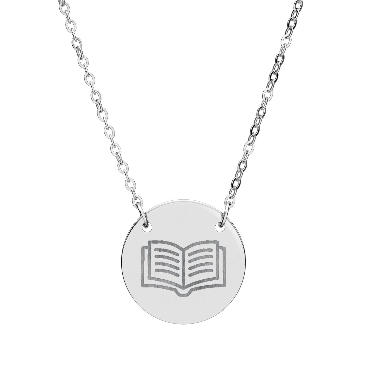 Read More, Worry Less – Engraved Circle Necklace for Book Lovers