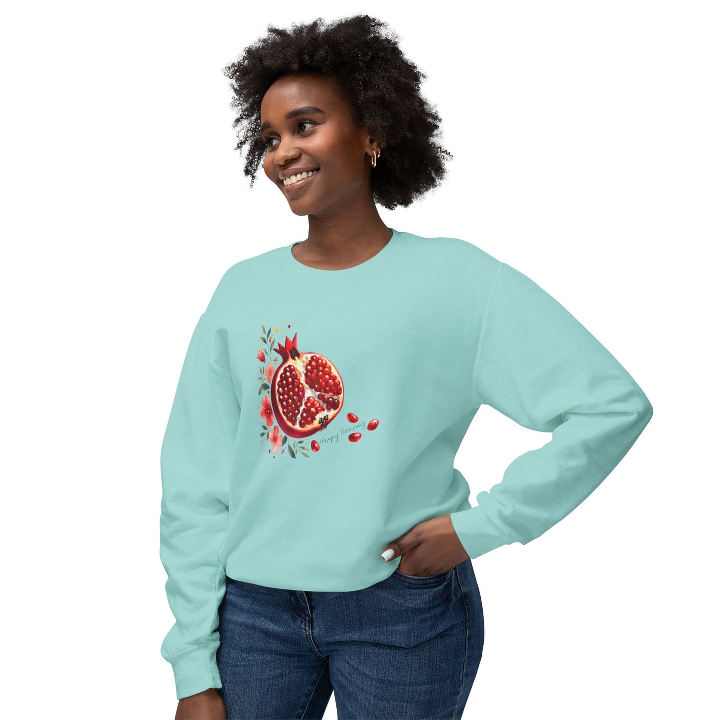 Nowruz Pomegranate Crewneck Sweatshirt – Cozy Persian New Year Pullover