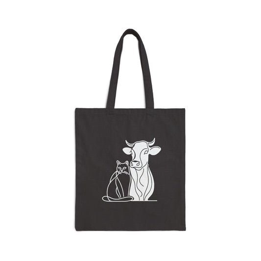 Cat-Cow Pose Yoga Tote Bag | Eco-Friendly Cotton Canvas Bag