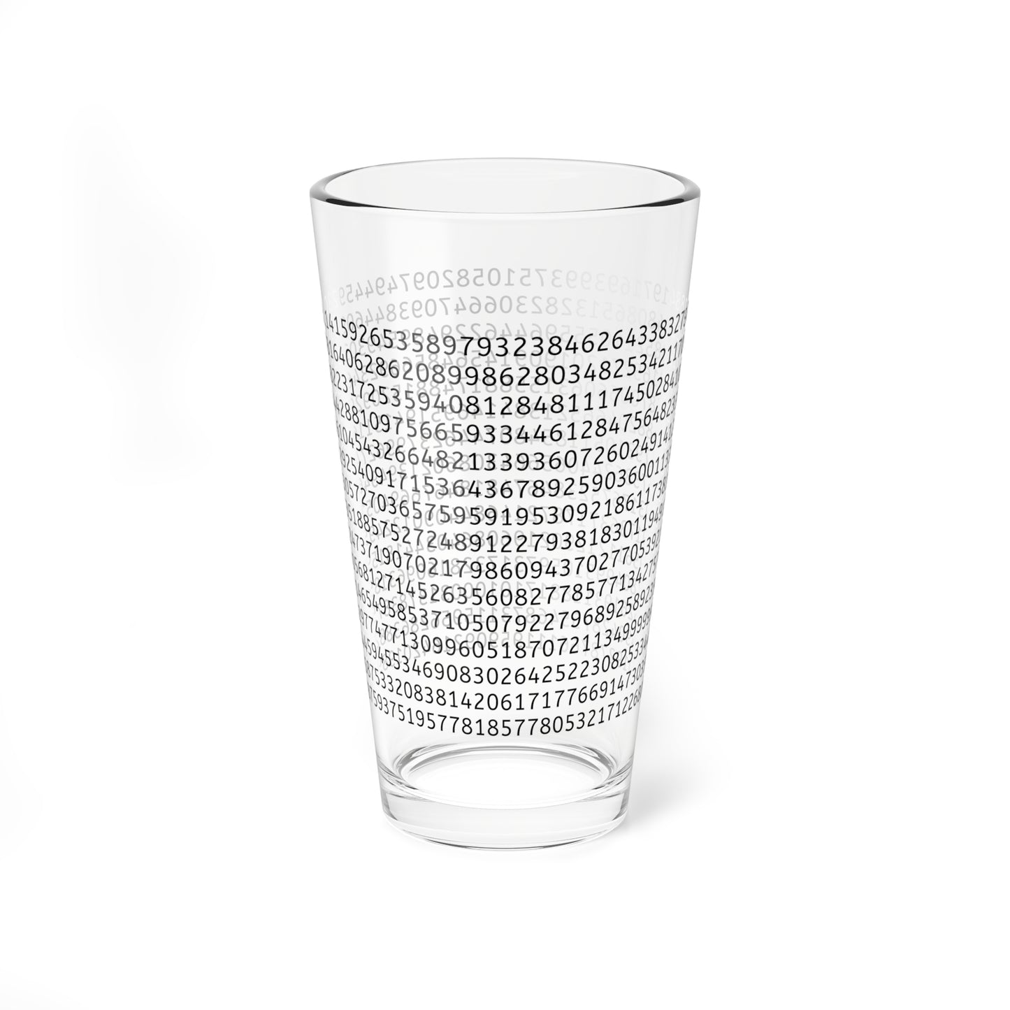 Pi-Themed Mixing Glass – Math Lover’s Drinkware with the First 1,003 Digits of Pi