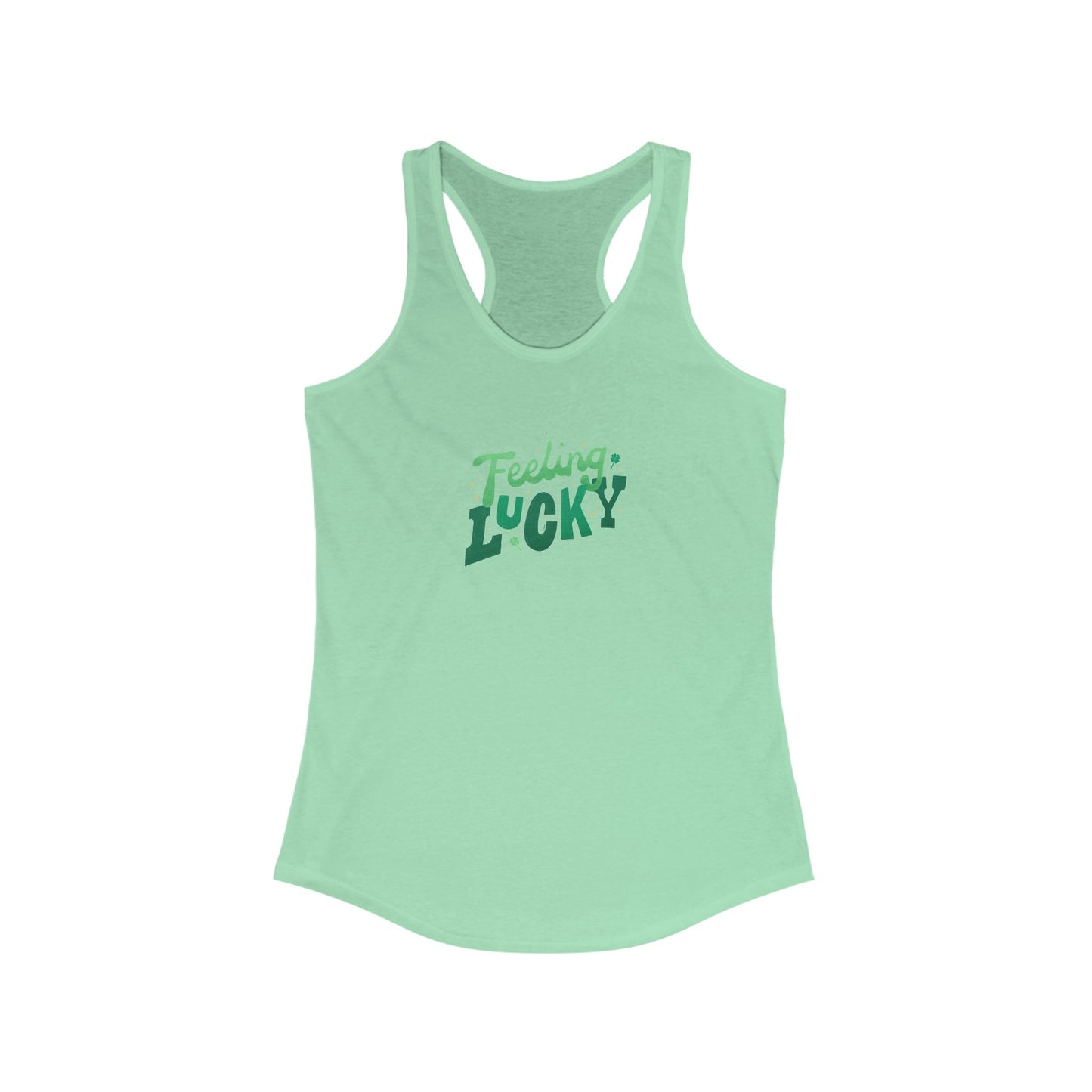 Feeling Lucky Women's Racerback Tank – St. Patrick’s Day Workout & Casual Top