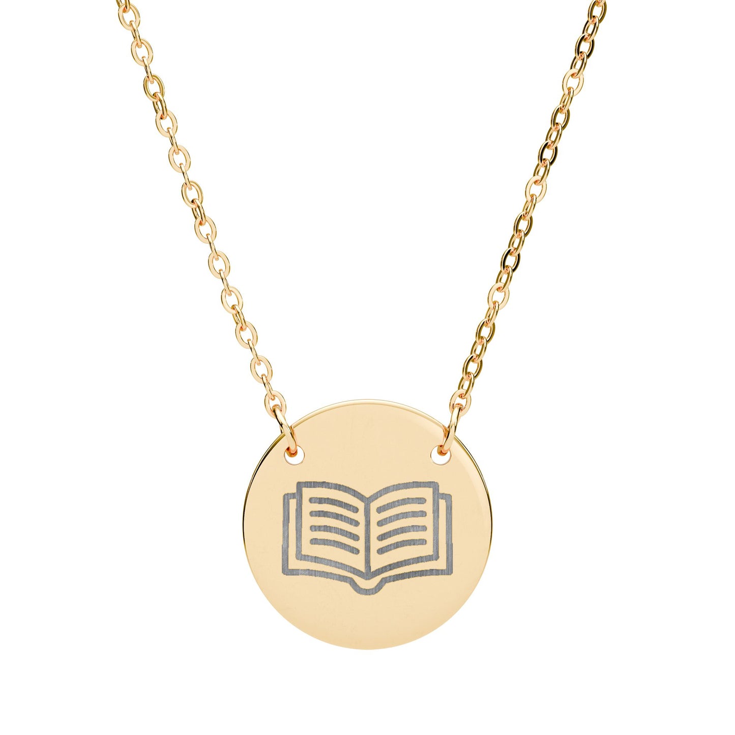 Read More, Worry Less – Engraved Circle Necklace for Book Lovers