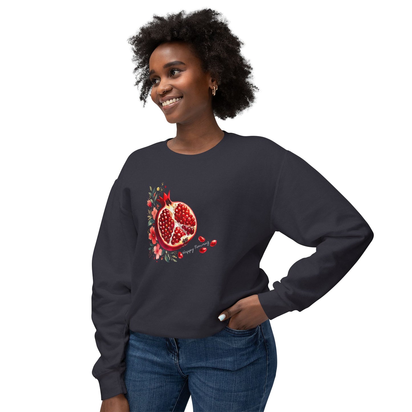 Nowruz Pomegranate Crewneck Sweatshirt – Cozy Persian New Year Pullover