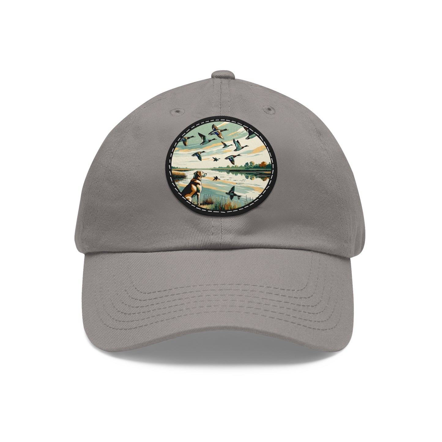 Lakeside Lab Cap – Hat with Leather Patch (Round)