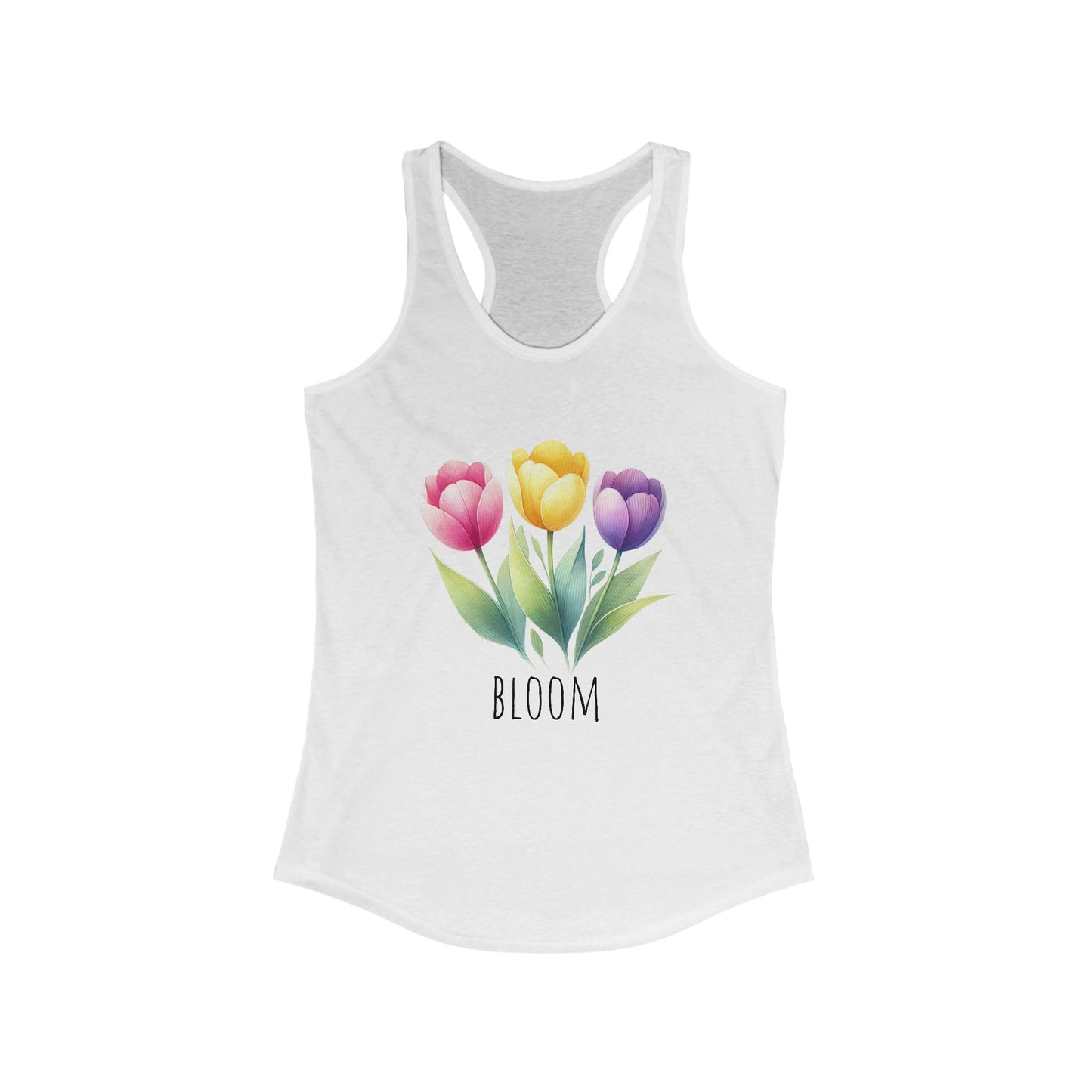 Floral Spring Racerback Tank for Women - Ideal for Active Lifestyle