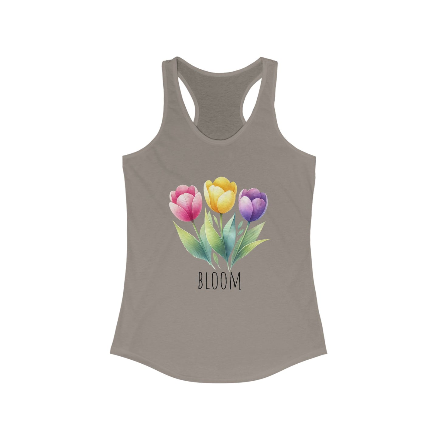 Floral Spring Racerback Tank for Women - Ideal for Active Lifestyle