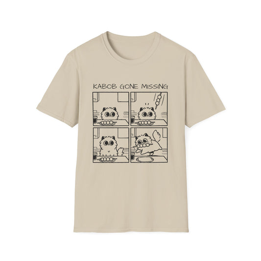 Kabob Gone Missing – Persian Cat & Kabob Comic T-Shirt