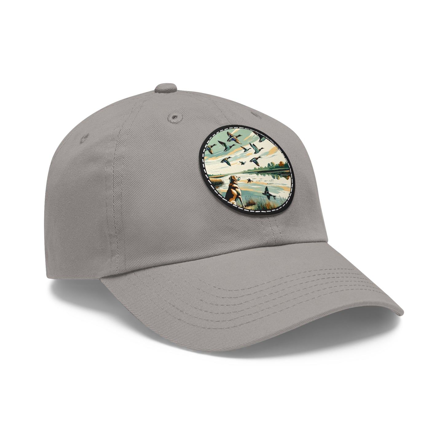 Lakeside Lab Cap – Hat with Leather Patch (Round)