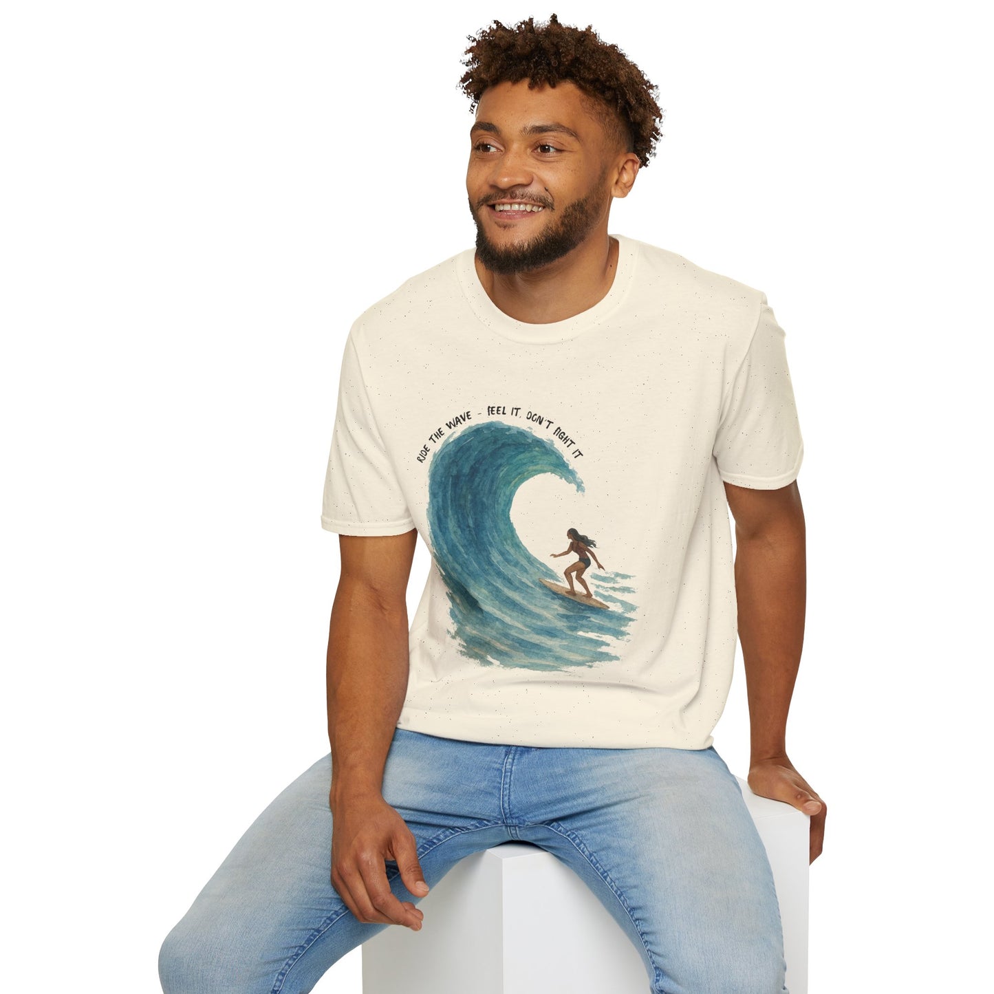 Ride the Wave Surf Tee – Mental Health & Ocean Wellness Shirt