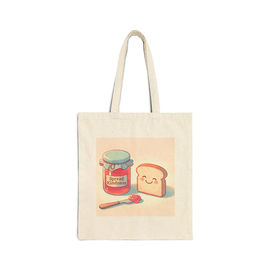 Spread Kindness - Toast and Jam Cotton Canvas Tote Bag