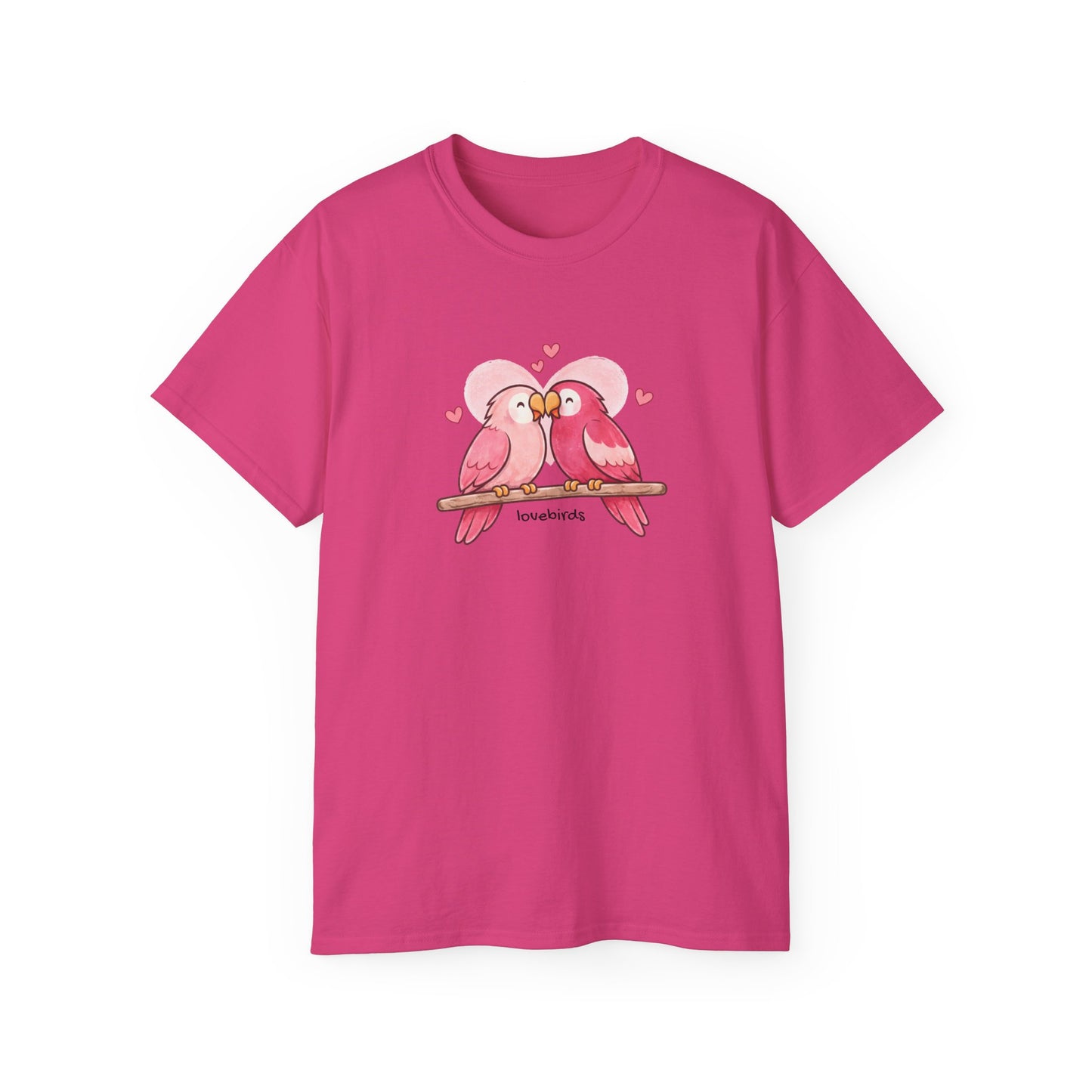 Valentine Lovebirds T-Shirt — Pair of Parrots 'Lovebirds' Tee