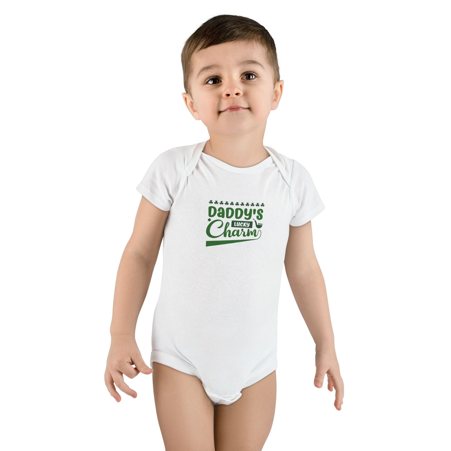 Daddy’s Lucky Charm Organic Baby Bodysuit – St. Patrick’s Day Baby Outfit