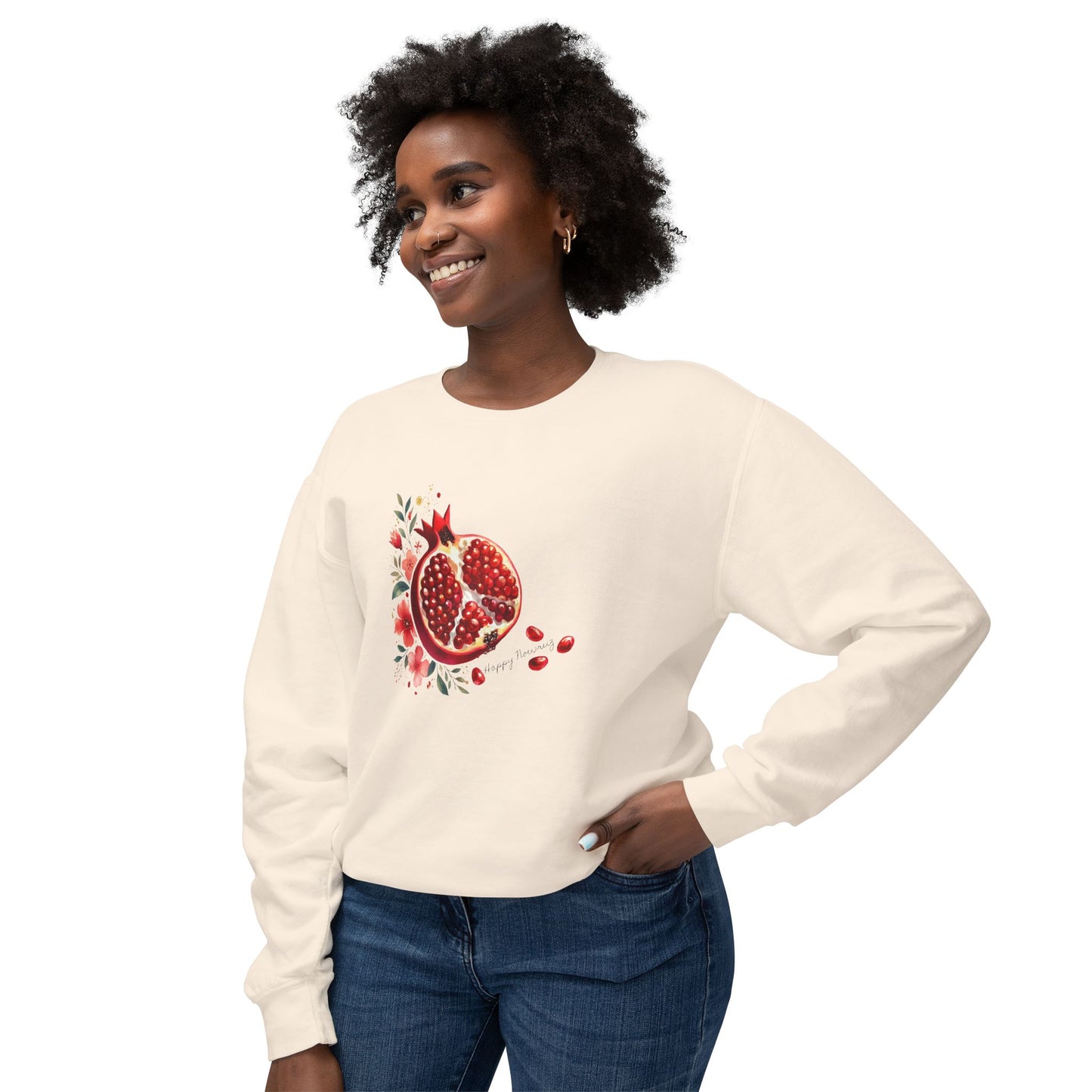 Nowruz Pomegranate Crewneck Sweatshirt – Cozy Persian New Year Pullover