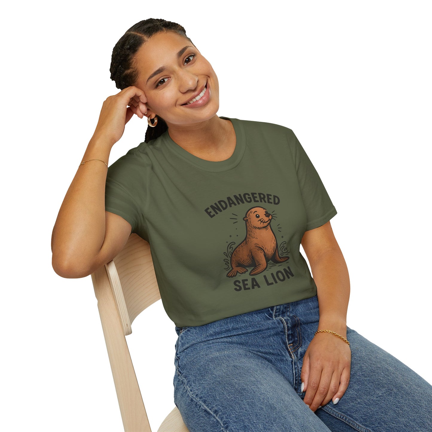 Endangered Sea Lion T-Shirt – Ocean Conservation Shirt by Nine Scoops
