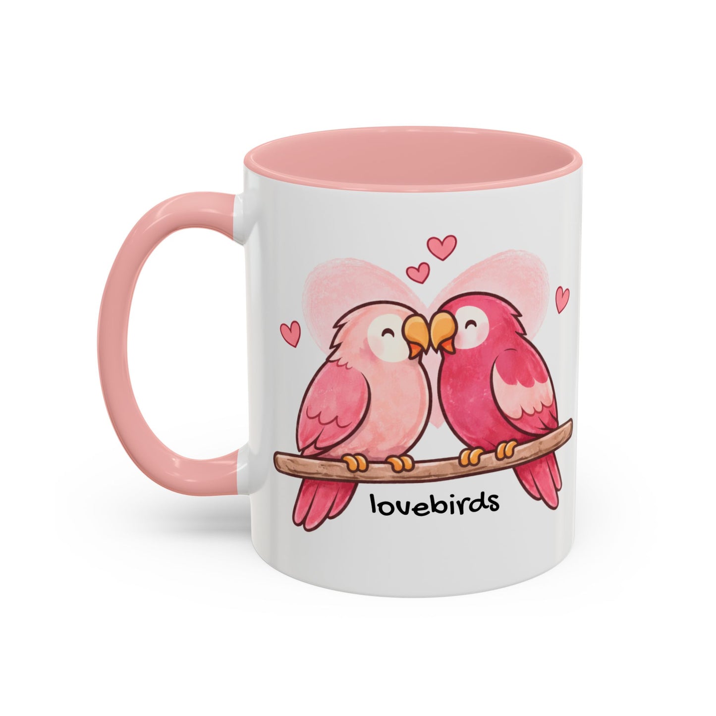 Lovebirds Parrot Accent Coffee Mug — Valentine's Day 11/15oz