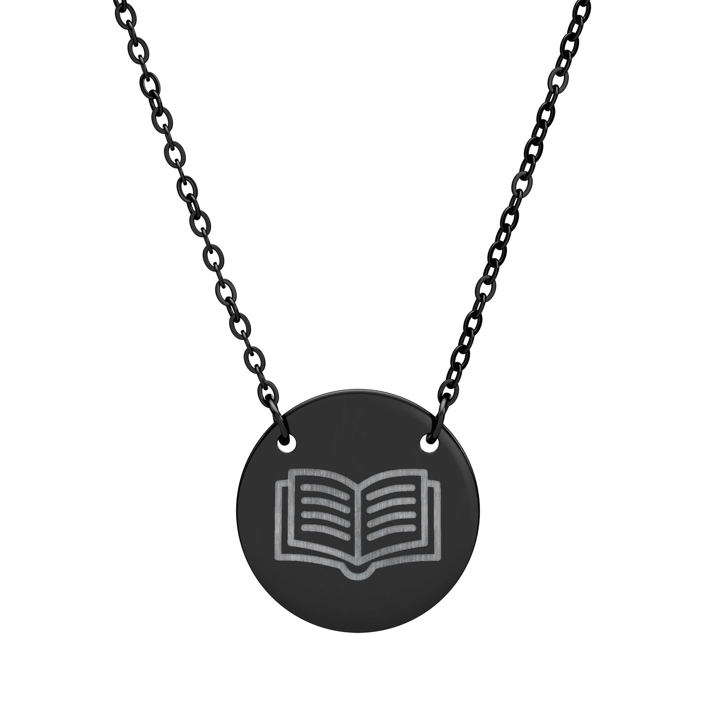 Read More, Worry Less – Engraved Circle Necklace for Book Lovers