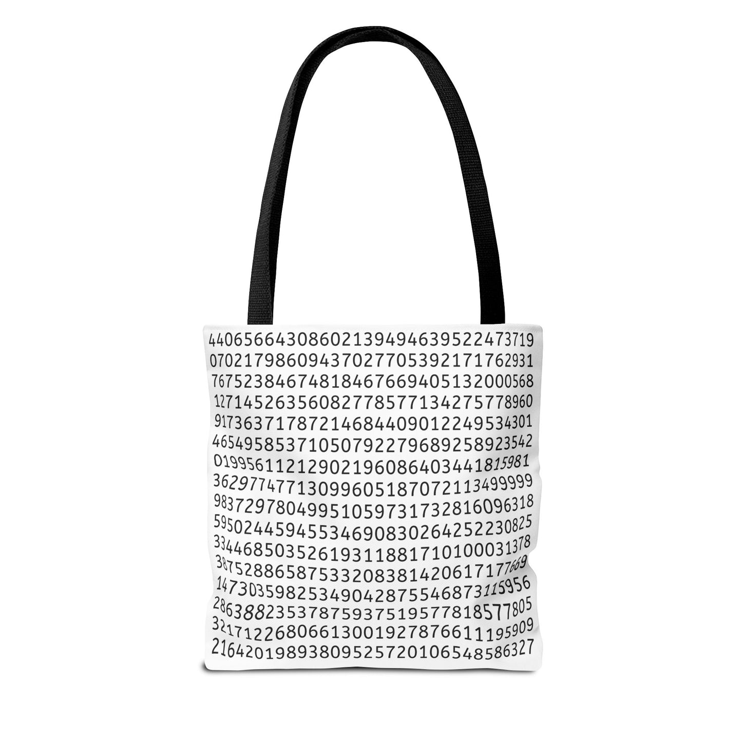 Pi Lover's Tote Bag – Stylish Math-Inspired Bag Featuring the First 1,022 Digits of Pi